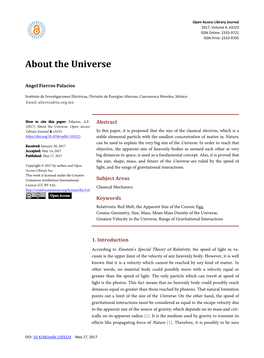 About the Universe