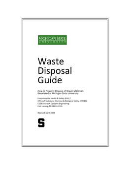 Waste Disposal Guide