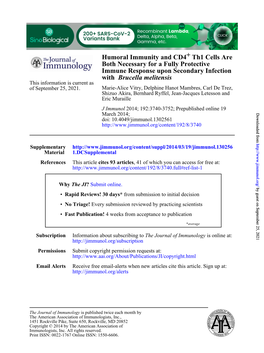 Brucella Melitensis with Immune Response Upon Secondary