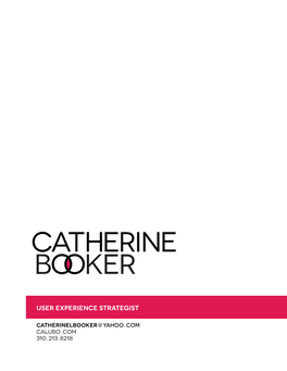 Catherine Booker: User Experience Portfolio
