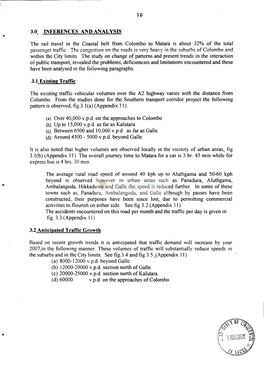 10 3.0. INFERENCES and ANALYSIS the Rail Travel in the Coastal Belt