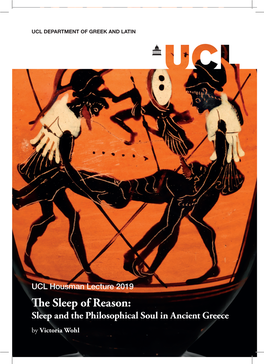 The Sleep of Reason: Sleep and the Philosophical Soul in Ancient Greece by Victoria Wohl A.E