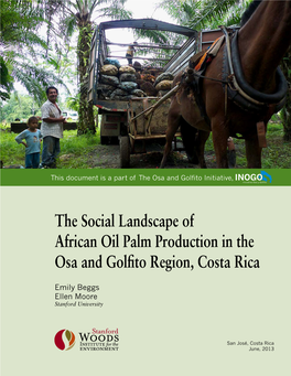 The Social Landscape of African Oil Palm Production in the Osa and Golfito Region, Costa Rica