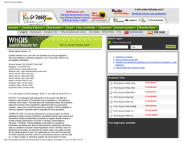 Search the Whois Database