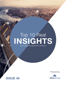 Top 10 Real INSIGHTS 2020 Land & Development Conference