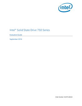 Intel SSD 750 Series Evaluation Guide