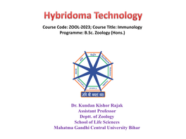 Lecture on the Topic-Hybridoma Technology