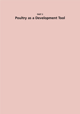 Poultry As a Development Tool