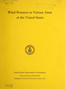 Wind Pressures in Various Areas of the United States