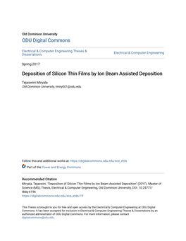 Deposition of Silicon Thin Films by Ion Beam Assisted Deposition