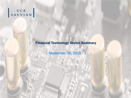 Financial Technology Sector Summary