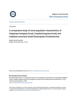 A Comparative Study of Some Population Characteristics Of