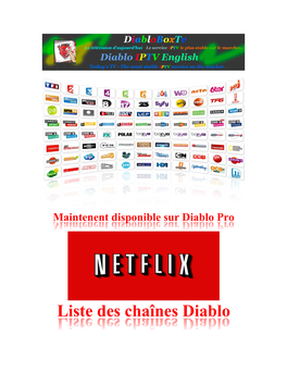 Liste Des Chaînes Diablo DIABLO CHANNELS LISTS ALL HD (4000)