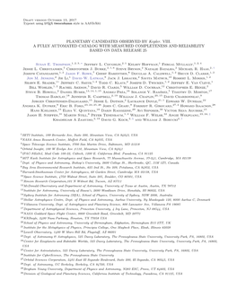 PLANETARY CANDIDATES OBSERVED by Kepler. VIII. a FULLY AUTOMATED CATALOG with MEASURED COMPLETENESS and RELIABILITY BASED on DATA RELEASE 25