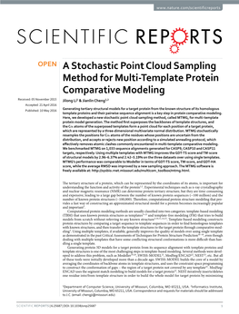 A Stochastic Point Cloud Sampling Method for Multi-Template Protein Comparative Modeling