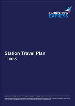 Station Travel Plan Thirsk