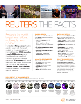 Reuters Is the World's Largest International Multimedia News