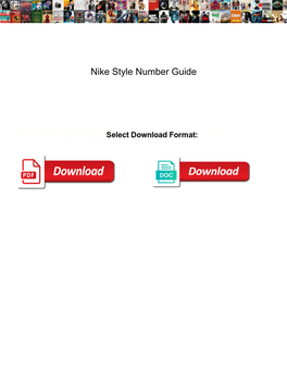 Nike Style Number Guide