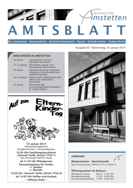 Amtsblatt a M T S B L A