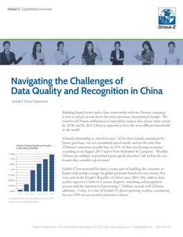 Navigating the Challenges of Data Quality and Recognition in China Global-Z China Experience