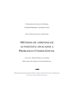 Métodos De Aprendizaje Automático Aplicados a Problemas