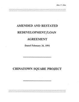 Redevelopment Agreement