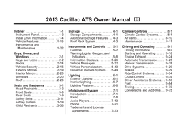 2013 Cadillac ATS Owner Manual M