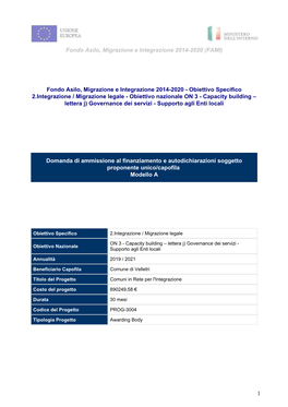 Fondo Asilo, Migrazione E Integrazione 2014-2020 (FAMI) 12