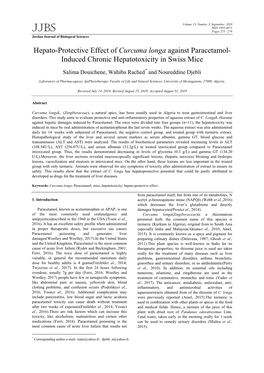 Hepato-Protective Effect of Curcuma Longa Against Paracetamol- Induced Chronic Hepatotoxicity in Swiss Mice
