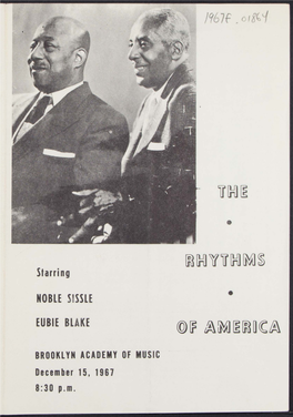 Starring NOBLE SISSLE EUBIE BLAKE