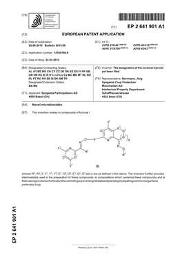 Novel Microbiocides