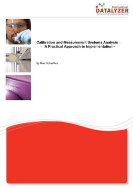 Calibration and MSA – a Practical Approach to Implementation