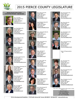 2015 Pierce County Legislature