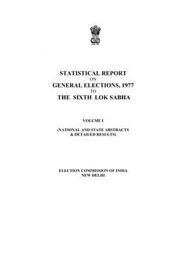 General Elections, 1977 to the Sixth Lok Sabha