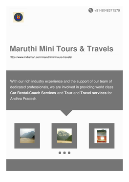 Maruthi Mini Tours & Travels