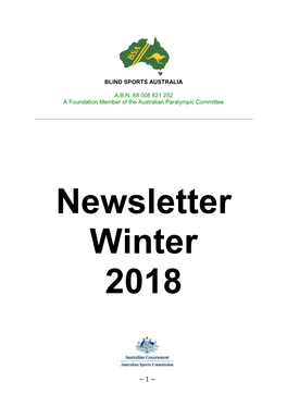 Blind Sports Australia Winter Newsletter