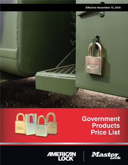7000-0581: Government Products Price List