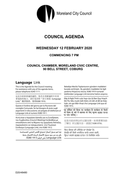 Council Meeting Agenda