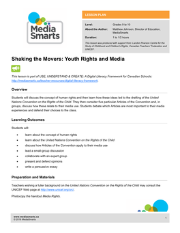 Shaking the Movers: Youth Rights and Media