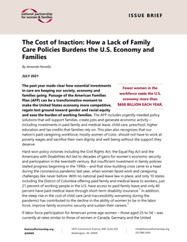 The Cost of Inaction: How a Lack of Family Care Policies Burdens the U.S