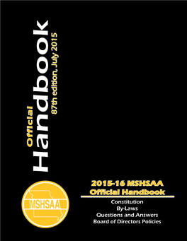 2015-16 MSHSAA Official Handbook