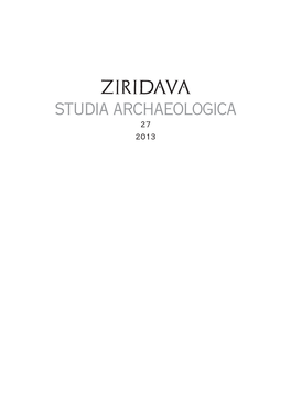 Studia Archaeologica 27 2013