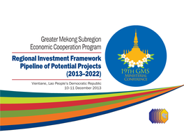 GMS Regional Investment Framework Pipeline