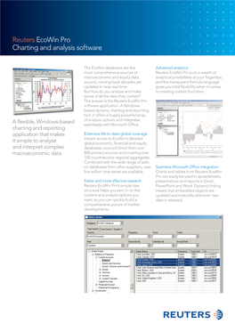 Reuters Ecowin Pro Charting and Analysis Software