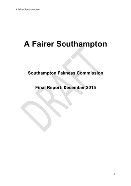 A Fairer Southampton