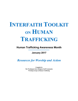 Interfaith Toolkit on Human Trafficking