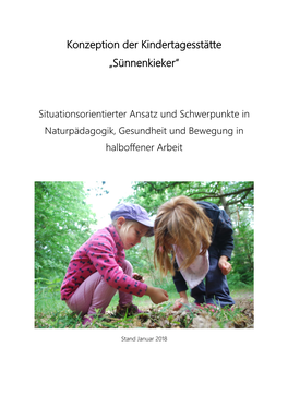 Konzeption Der Kindertagesstätte „Sünnenkieker“