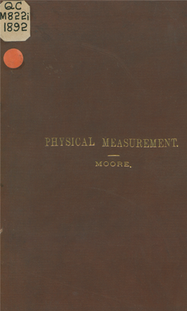 Instruments and Methods of Physical Measurement