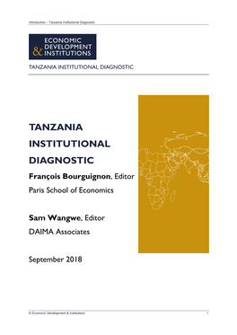 Table of Contents of the Tanzania Study Lists the Various Chapters and Their Authors and Discussants