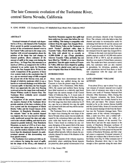 The Late Cenozoic Evolution of the Tuolumne River, Central Sierra Nevada, California